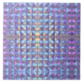 Carreau Iridescendance en or, bleu et violet géométrique 2 (Devant)