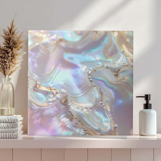 Carreau Iridescent Mother of Pearl Abstract ID1173c