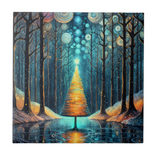Carreau Iridescente Holiday Dream 🎄 brillant sapin de Noë