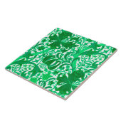 Carreau Iris de William Morris et lis, vert de jade (Côté)