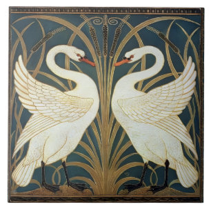 Carreau Iris Et Les Cygnes De Ruée Walter Crane Swans