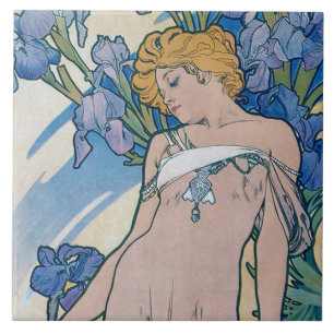 Carreau Iris (Quatre Fleurs), Alphonse Mucha