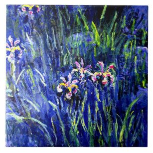 Carreau Irises, célèbre peinture florale de Claude Monet