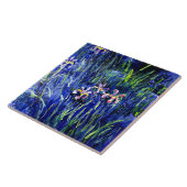 Carreau Irises, célèbre peinture florale de Claude Monet (Côté)