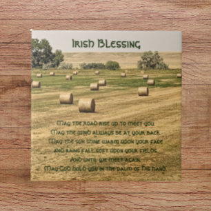 Carreau Irish Blessing Hay Bales in a Field