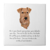 Carreau Irish Terrier Keepsake (Devant)