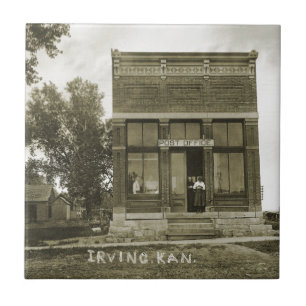 CARREAU IRVING KANSAS POST OFFICE PHOTO MARSHALL COUNT KS