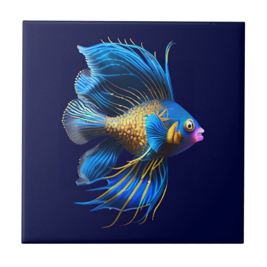Carreau Island reef Gold bleu mandarin poisson plage mer (Devant)