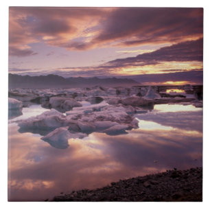 Carreau Islande, lagune de Jokulsarlon, Paysage