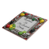 Carreau Italian Kitchen Fruit Frame Personalized Welcome  (Côté)