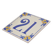 Carreau Italian Lemon Ceramic House Number Tile (Côté)