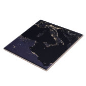 Carreau Italie à la nuit, photo de la NASA (Côté)