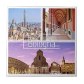 Carreau Italie BOLOGNA, Piazza Maggiore, Deux Tours, (Devant)