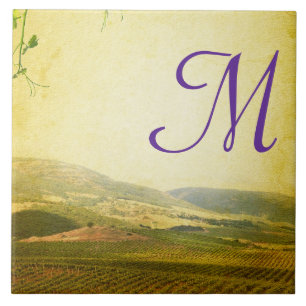 Carreau Italie Campagne Winery Monogram Display Tile