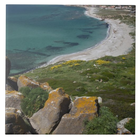 Carreau Italie, Sardaigne, Tharros. Vue depuis l'espagnol (Devant)