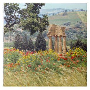 Carreau Italie, Sicile, Agrigente. Les ruines de la