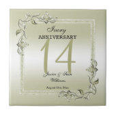 Carreau Ivory Gem & Parties scintillant 14e anniversaire d (Devant)