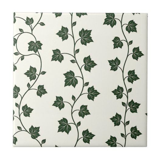 Carreau Ivy Vine Seamless Pattern Classic Green (Devant)