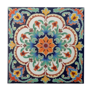 Carreau Iznik persan turc coloré reproduction peinte à la