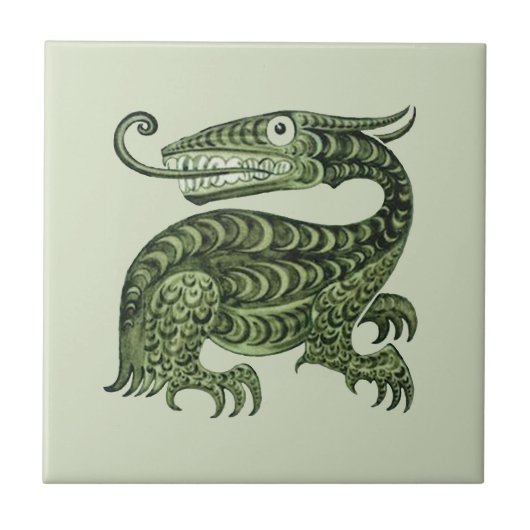 Carreau Jabberwock de William De Morgan (Devant)