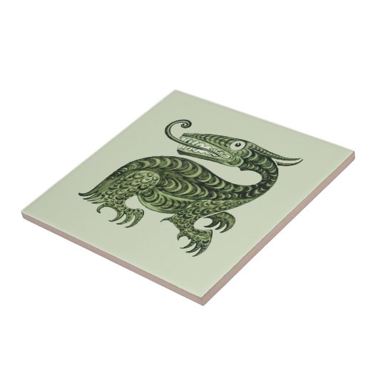 Carreau Jabberwock de William De Morgan (Côté)