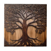 Carreau Jacaranda Tree Bois de la sculpture, (Devant)