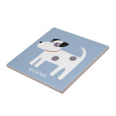 Carreau Jack Russell Terrier Chien Nom Personnalisé (Côté)