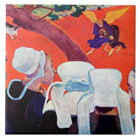 Carreau Jacob Wrestling avec l'ange, Gauguin (Devant)