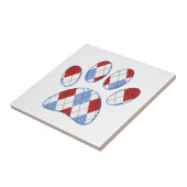 Carreau Jacquard Empreinte de patte de chien (Côté)