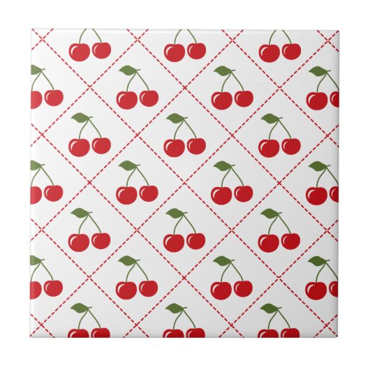 Carreau Jacquard Retro Cherry (Devant)