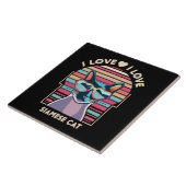 Carreau J'adore le chat siamois (Côté)