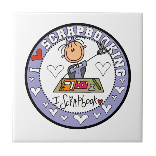 Carreau J'adore le scrapbooking (Devant)