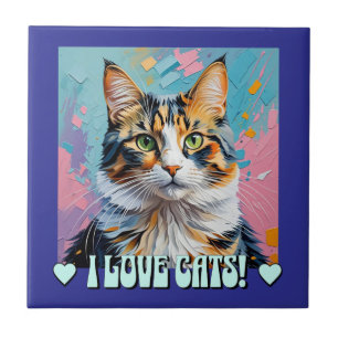 Carreau J'adore les chats !
