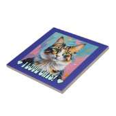 Carreau J'adore les chats ! (Côté)