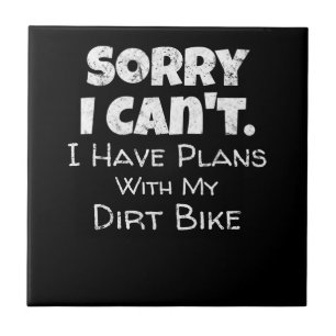 Carreau J'Ai Des Plans Avec Mon Dirt Vélo Cadeau