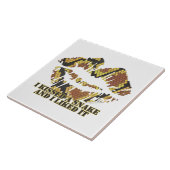 Carreau J'ai embrassé un serpent Imprimé marron et or (Côté)