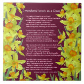 CARREAU J'AI ERRÉ SEUL COMME NUAGE (Devant)