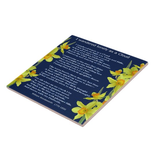 CARREAU J'AI ERRÉ SEUL COMME NUAGE (Côté)