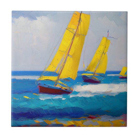 Carreau "J'ai vu trois bateaux" (Devant)