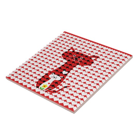 Carreau J'aime des chats (Côté)