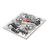 Carreau J'aime les monstres parce que les gens aiment les  (Côté)