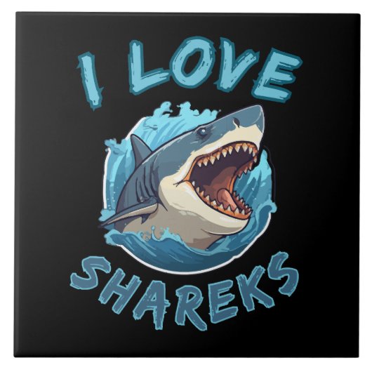Carreau J'aime les requins Fisher (Devant)
