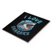 Carreau J'aime les requins Fisher (Côté)
