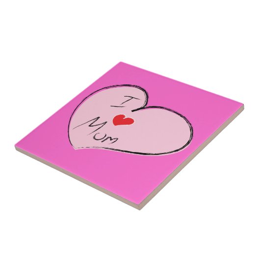 Carreau J'aime maman (Côté)