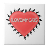 Carreau J'Aime Mes Chats (Devant)