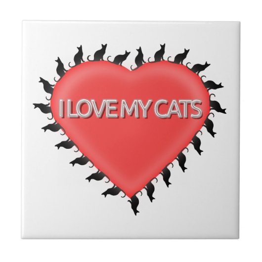 Carreau J'Aime Mes Chats (Devant)