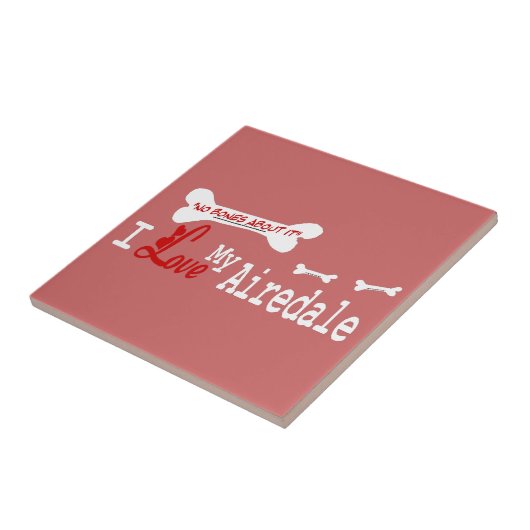 Carreau J'Aime Mon Airedale Terrier (Côté)