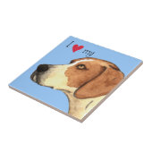 Carreau J'aime mon American Foxhound (Côté)