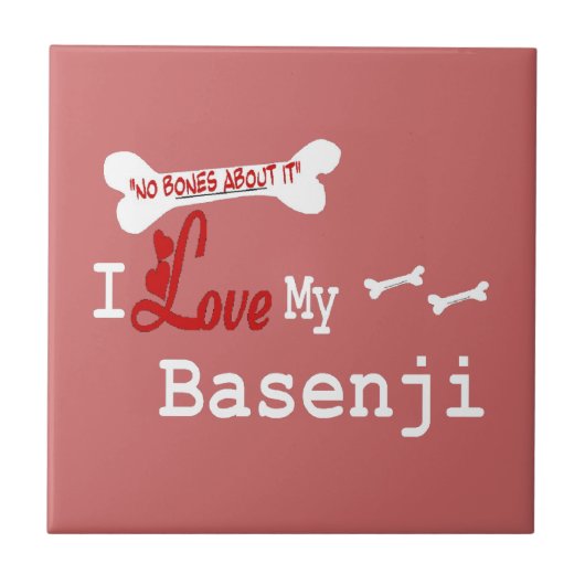 Carreau J'Aime Mon Basenji (Devant)