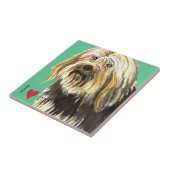 Carreau J'aime mon Lowchen (Côté)